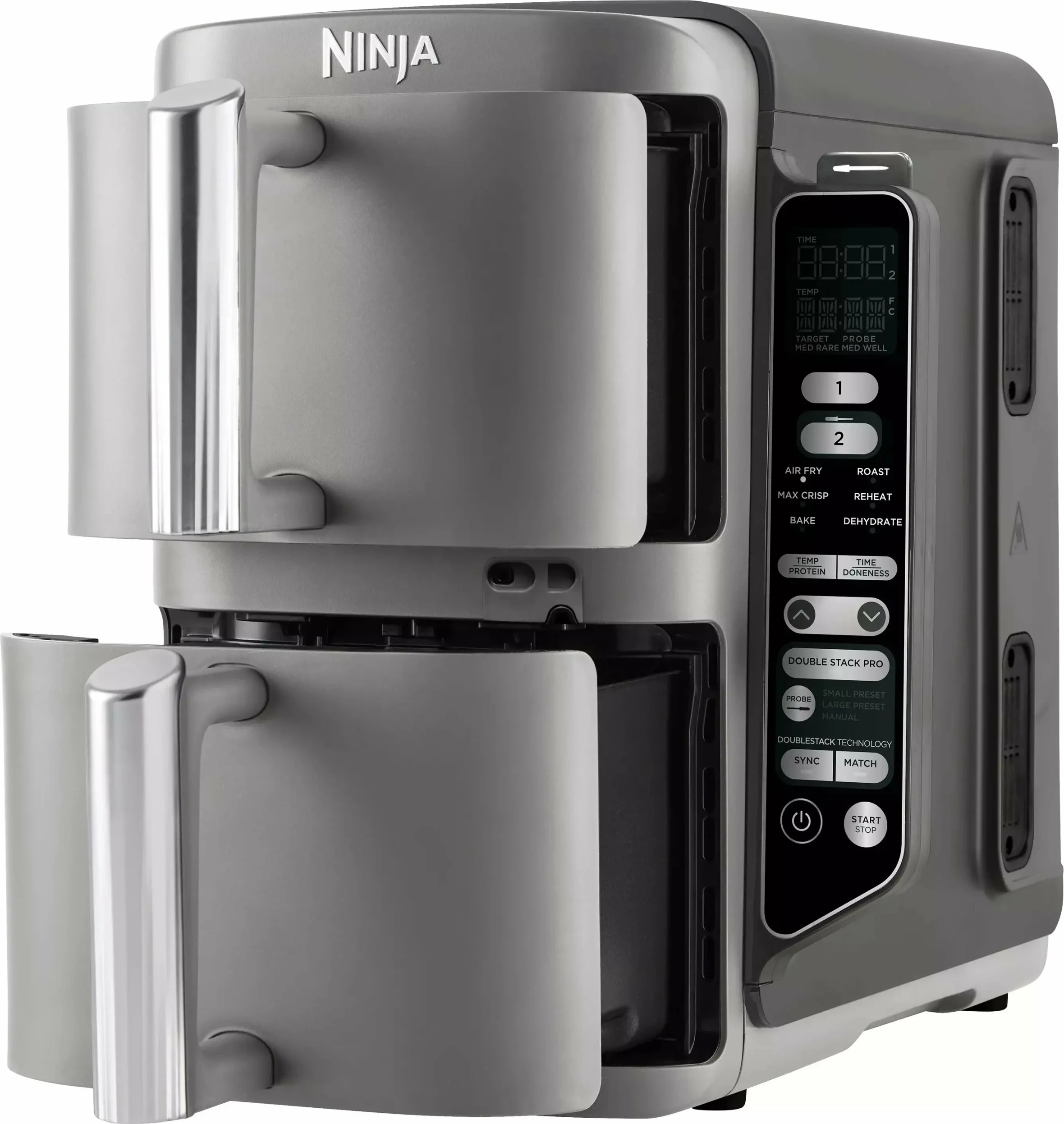 Fritezë pa vaj Ninja Double Stack XL SL451EU 9.5L 2470W, e zezë