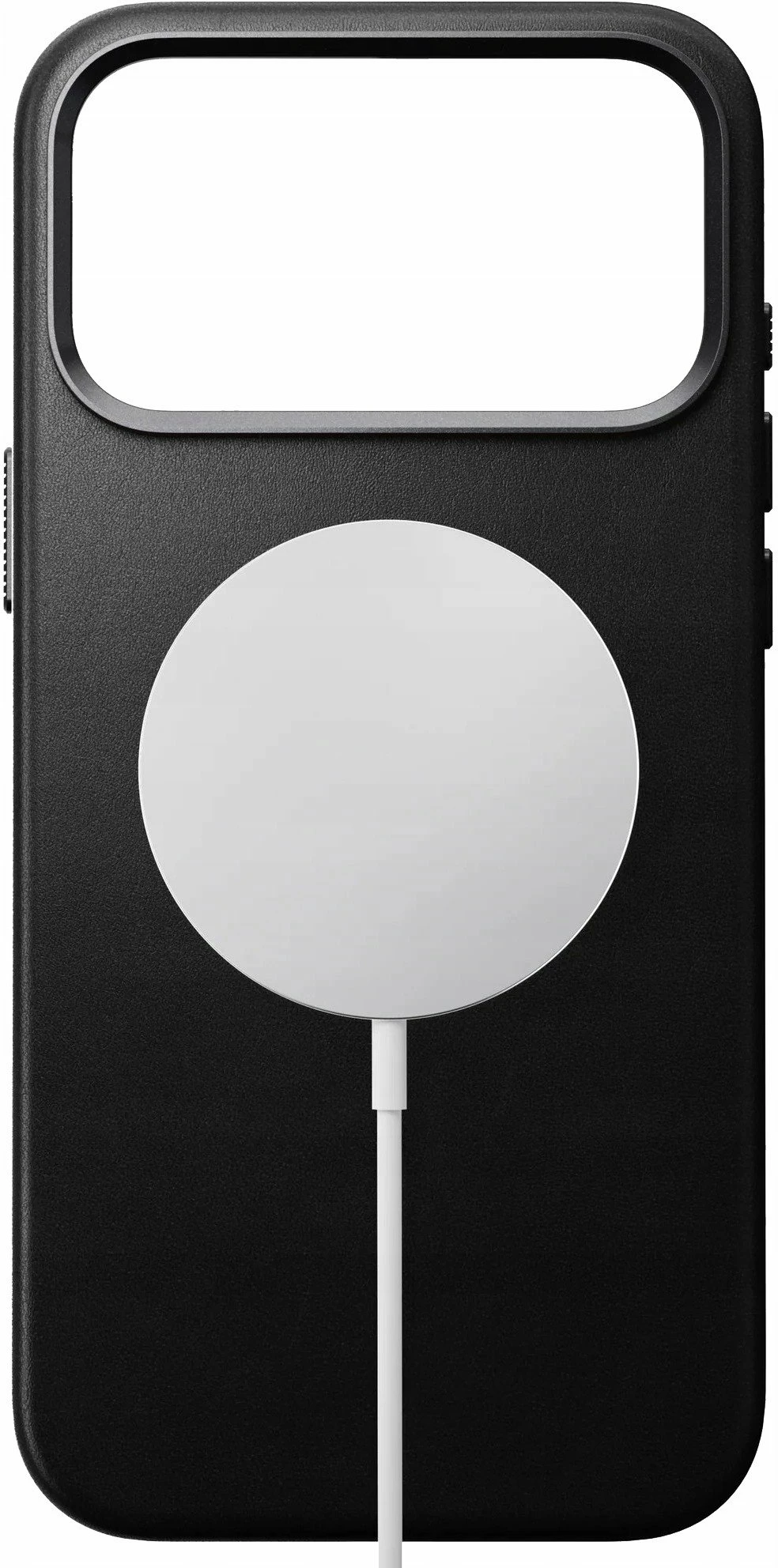 Mbështjellës Nomad Traditional Leather Case për iPhone 17 Pro, MagSafe, lëkurë natyrale, i zi