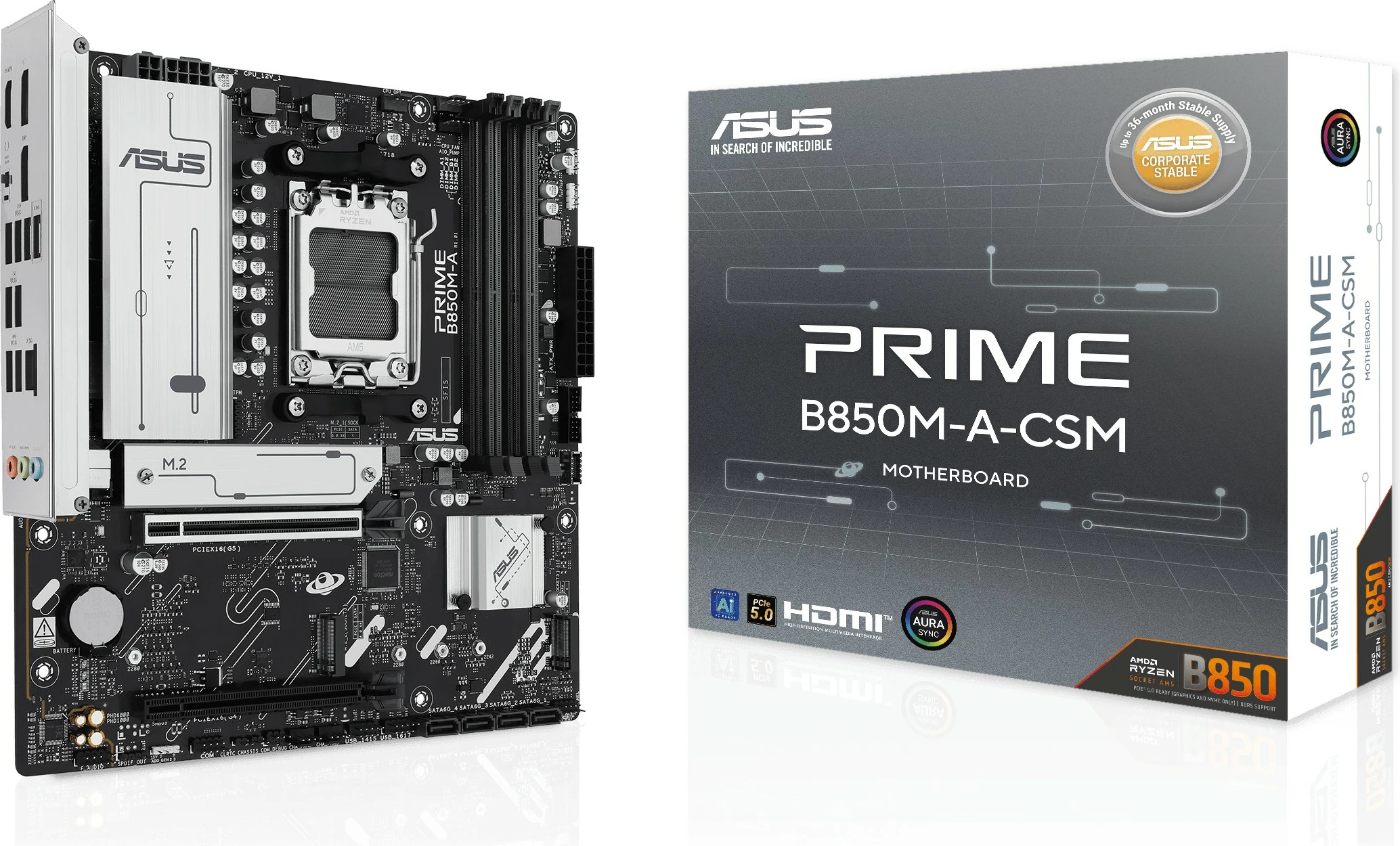 Pllakë amë ASUS PRIME B850M-A-CSM, micro ATX, Intel