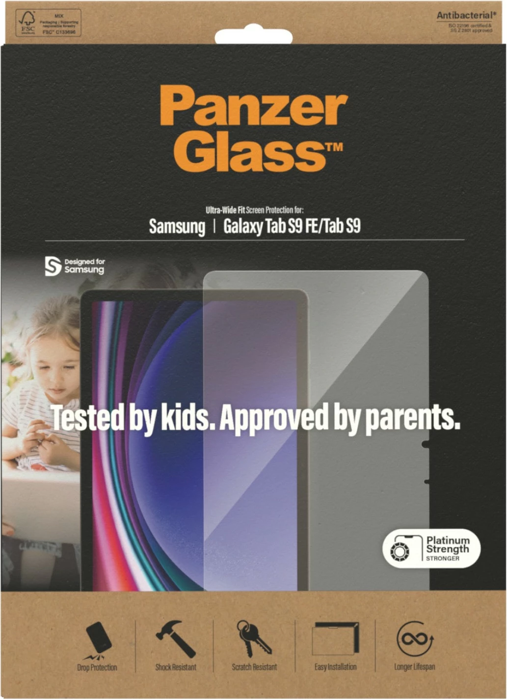 Mbrojtës ekrani PanzerGlass Samsung Galaxy Tab S9/S9 FE, transparent