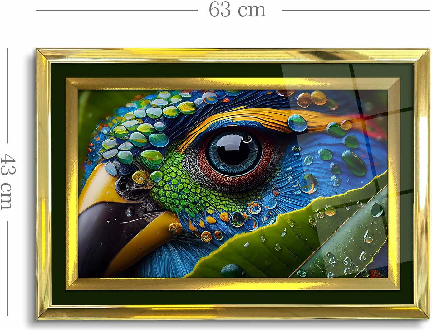 Pikturë dekorative me kornizë, shumëngjyrëshe, Wallity 4363Kromaltınct - 039, 43x65cm