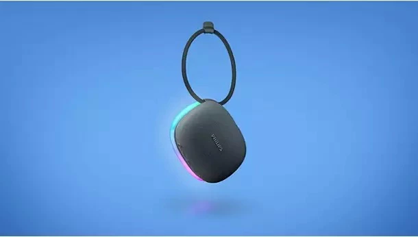 Altoparlant Bluetooth, Philips, TAS2307BK/00, 5W, mono, 7 orë bateri, Bluetooth 5.3, USB-C, me drita, e zezë