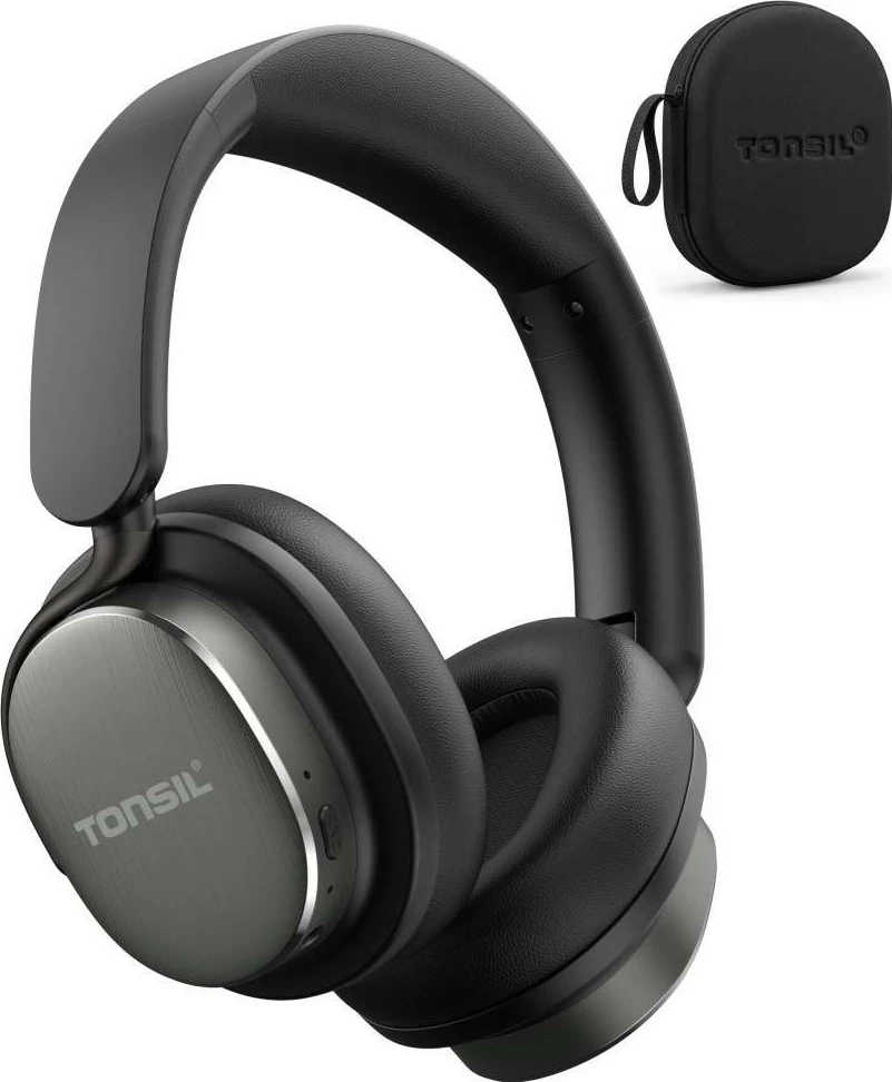 Kufje Tonsil R75BT, wireless, ANC, Bluetooth 6.0, me etui, të zeza