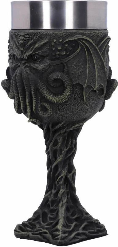 Krigë dekorative Nemesis Now Cthulhu\'s Thirst 17 cm, rrëshirë me insert inox, e zezë