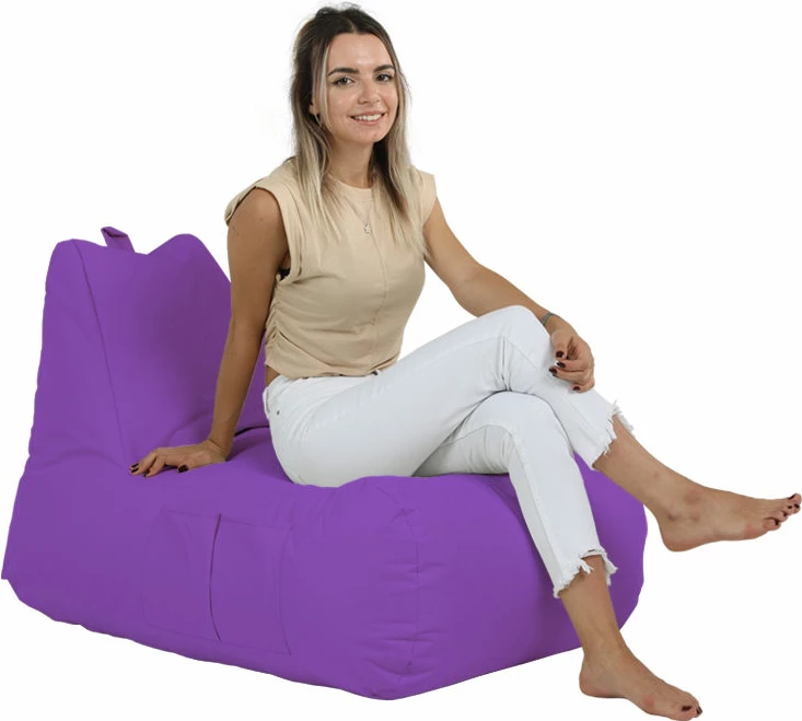 Puf kopshti, ngjyrë vjollcë, Atelier del Sofa, Trendy Comfort Bed Pouf