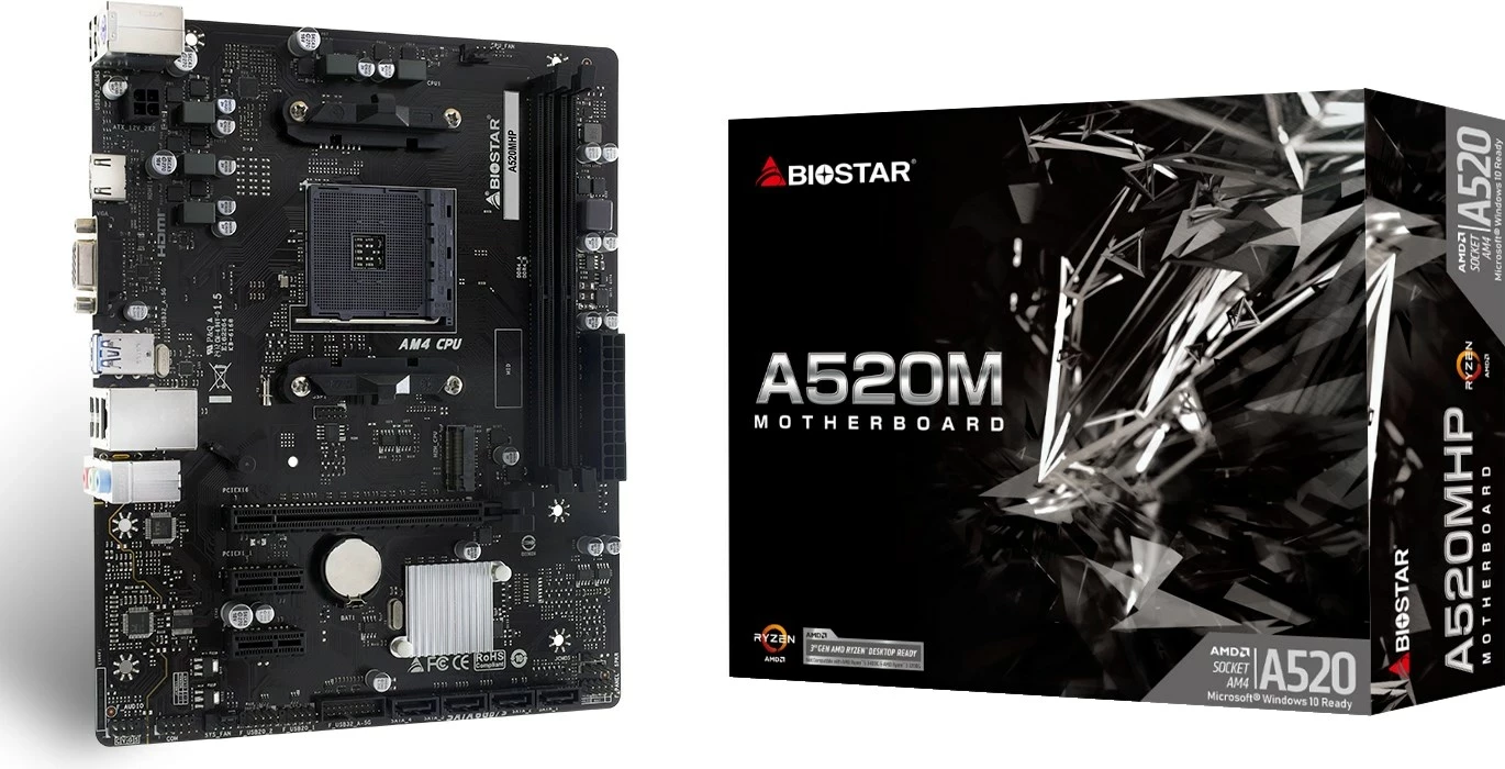 Pllakë amë Biostar A520MHP, Socket AM4, micro ATX