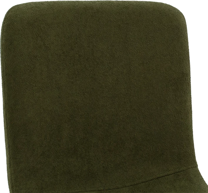 Karrige Gratify, stof boucle, ngjyrë kaki, këmbë të zeza