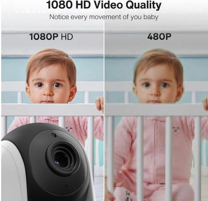 monitor bebe VAVA VA-IH019, ekran 5.5\" 1080P, night vision, bateri 4500mAh, dykahësh talk, set me 1 kamerë, bardh/zi