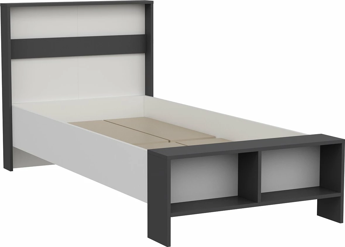 Set mobiljesh për dhomë gjumi, Skye Decor, e bardhë, antracit