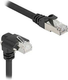 Kabllo Ethernet DeLOCK 80924, Cat6, 5 m, RJ-45 me vida, konektor këndor, e zezë