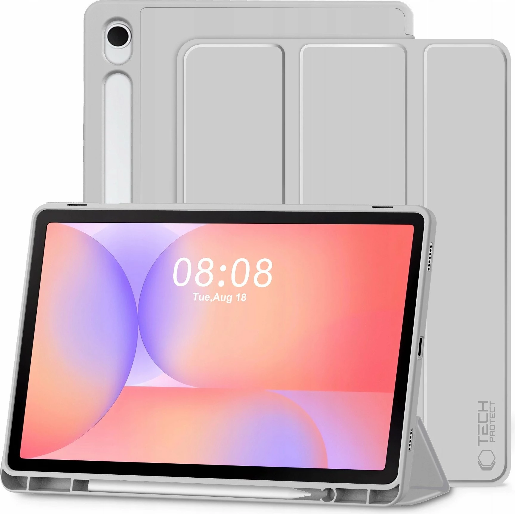 Mbështjellës flip Tech-Protect SmartCase Pen për Samsung Galaxy Tab S9 11.0 / S9 FE / S10 FE / S10 Lite, gri