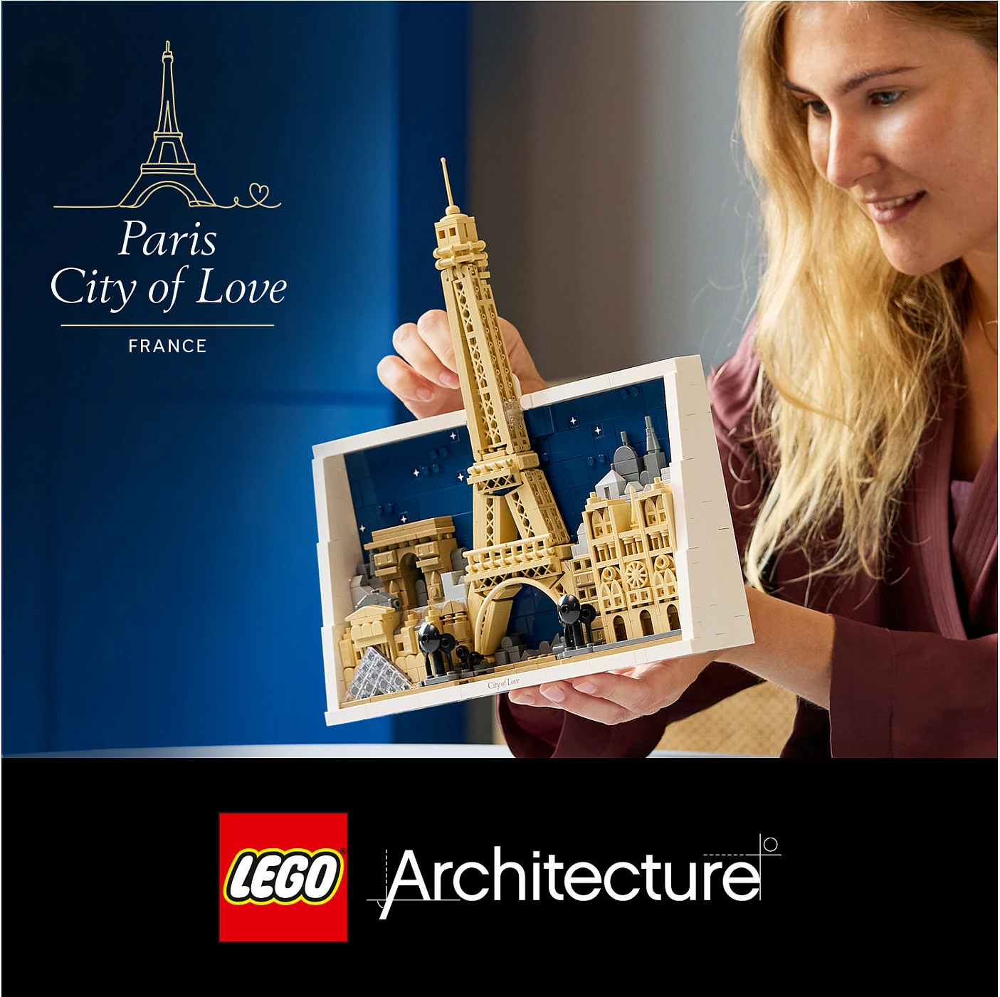 Set ndërtimi LEGO Architecture Paris City of Love 21064, 958 copa, multikolor