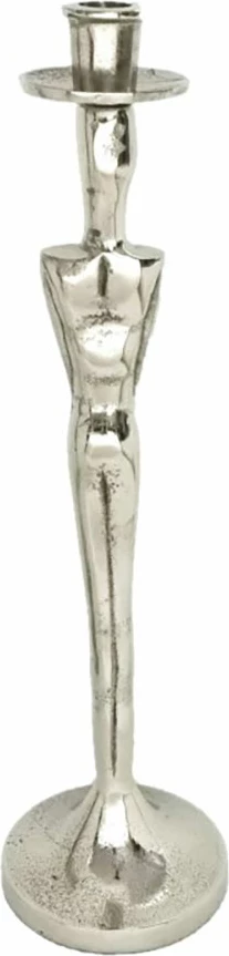 Mbajtës qiriri HERR, alumin, ngjyrë argjendi, 13x13x43 cm