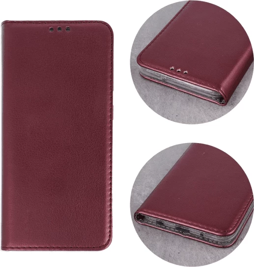 Mbështjellës flip HAVANA Premium për Samsung Galaxy A26, PU lëkurë, me magnet, me xhep kartele, me stand, e kuqe burgundy