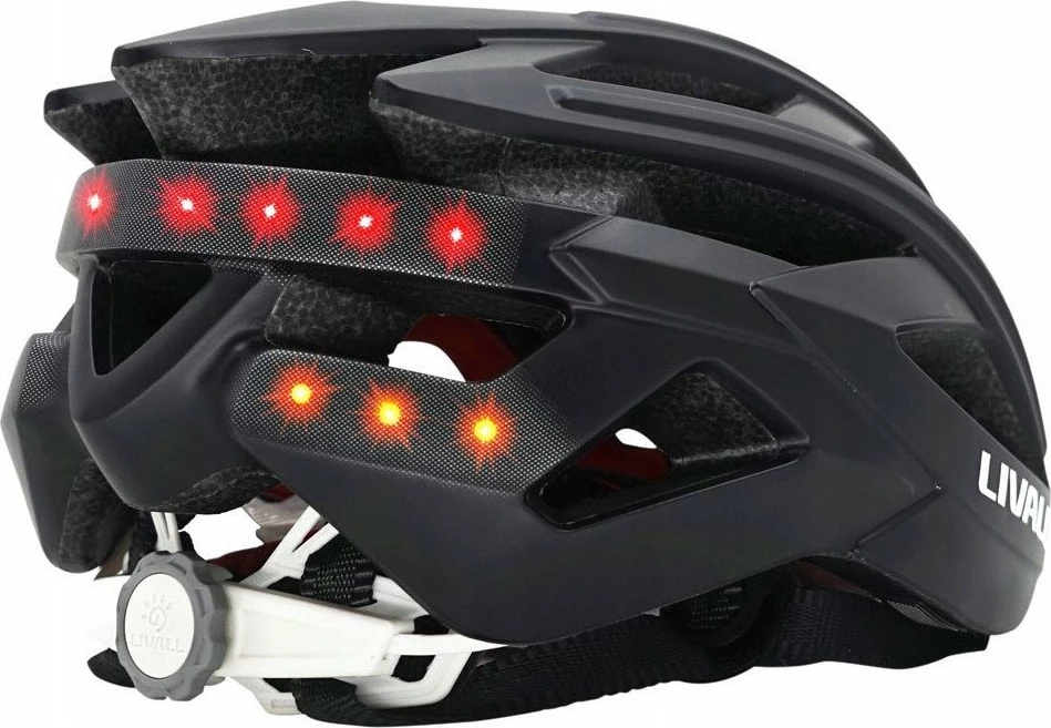 Helmetë biçiklete Bluetooth Livall BH60SE Neo V2 (BH60-U-BLK) 55-61 cm rruge me LED/SOS/Intercom, e zezë, set me telekomandë BR80
