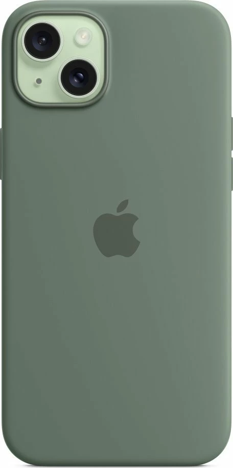 Mbështjellës Apple Silicone Case me MagSafe për iPhone 15 Plus MT183ZM/A, jeshile Cypress