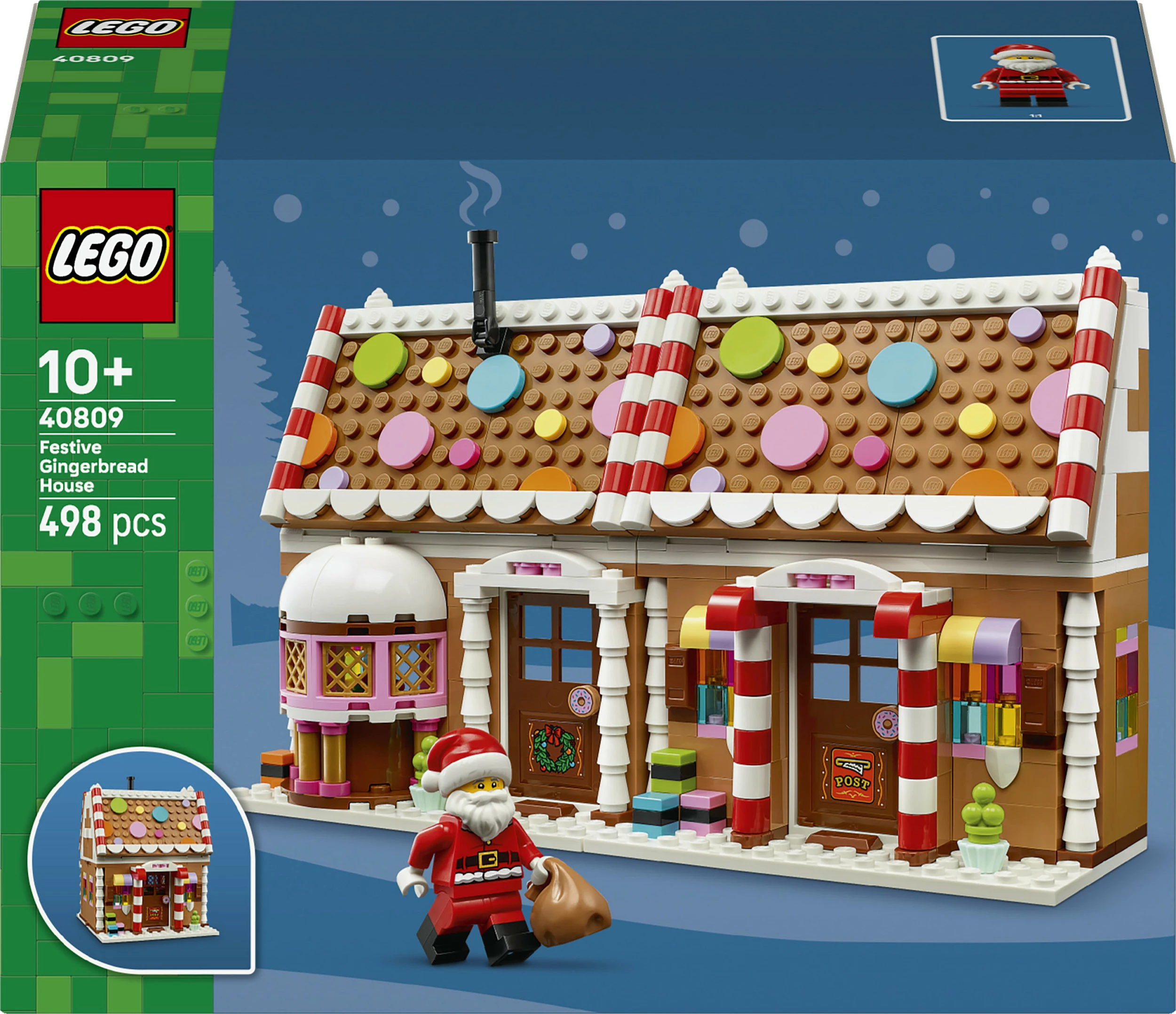 Set LEGO 40809 Shtëpi Gingerbread për Krishtlindje, 498 pjesë