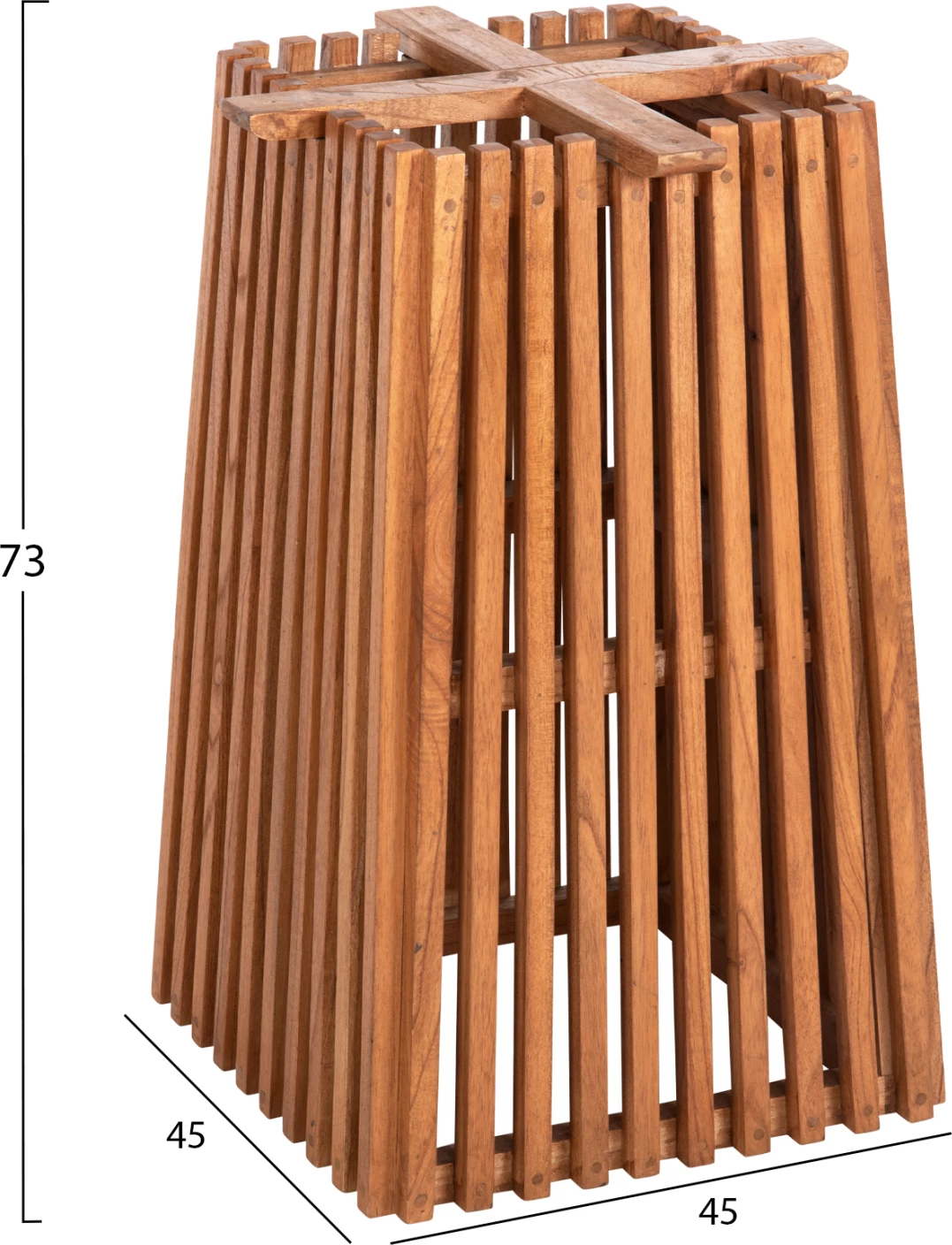 Baza katrore për tavolina FRANTZ FH9460.11 dru MINDI natyral 60x60x73H cm