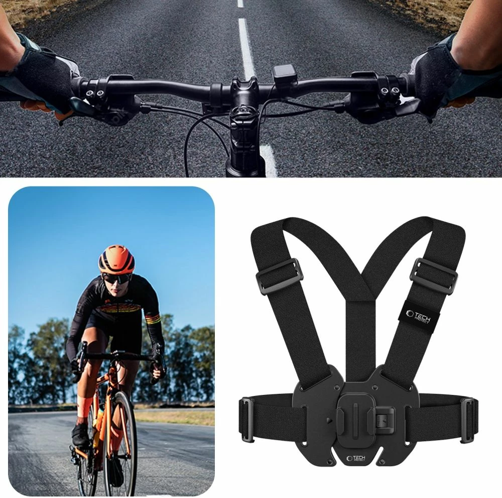 Mbajtëse kraharori Tech-Protect GA100 për GoPro/DJI, e zezë