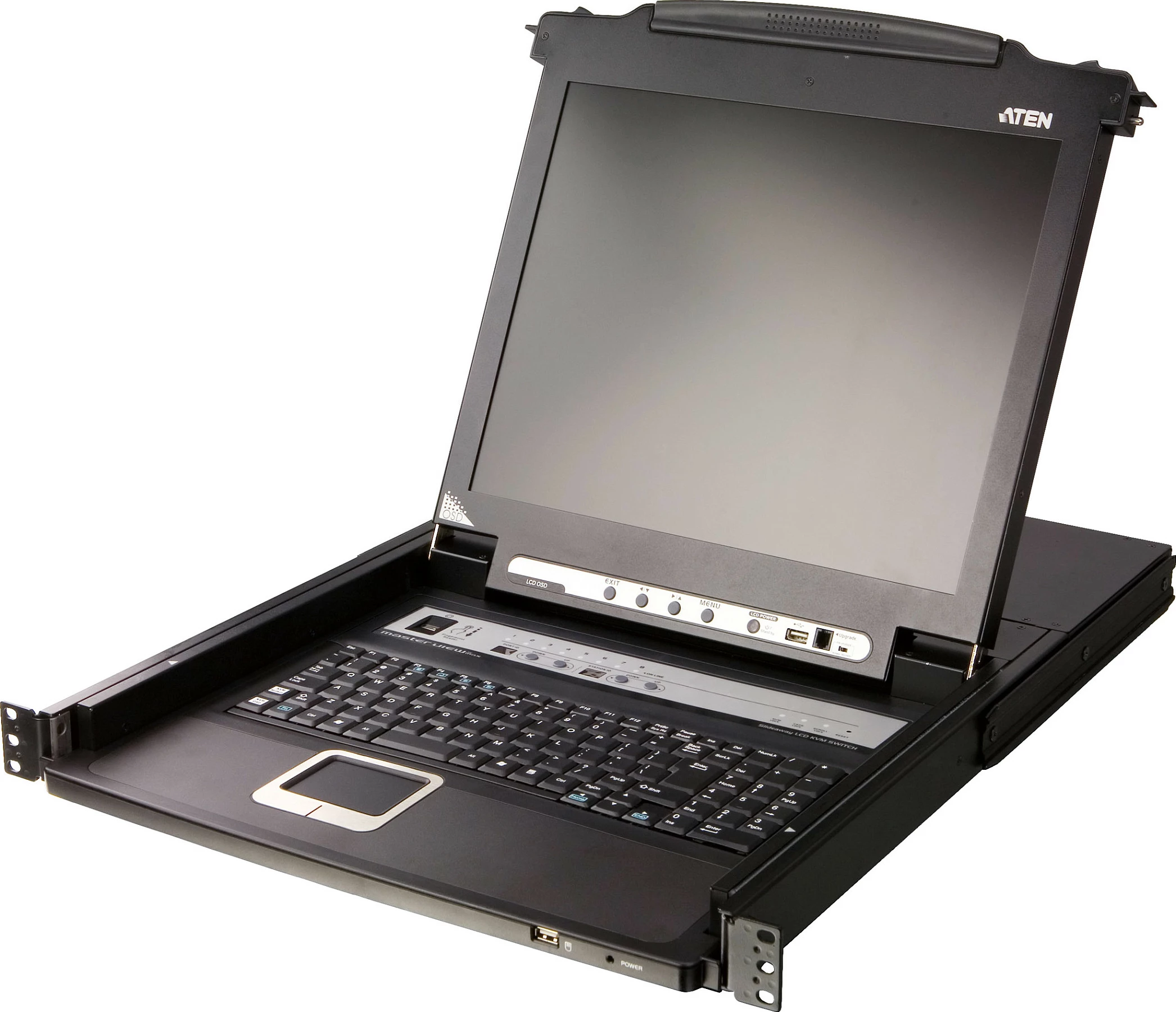 Konsolë KVM për rack ATEN CL5708MW, 17.3" Full HD, 8 porte, QWERTZ (DE), e zezë
