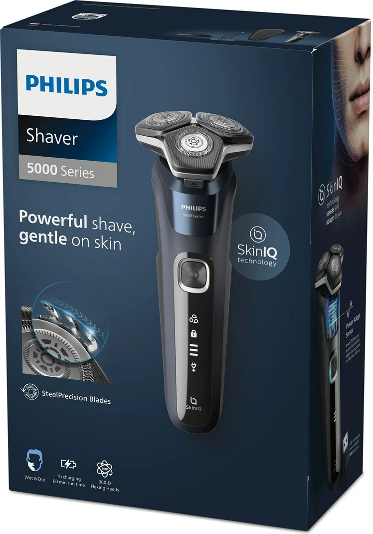 Makinë rroje Philips SHAVER Series 5000 S5885/35, Wet & Dry, e zezë
