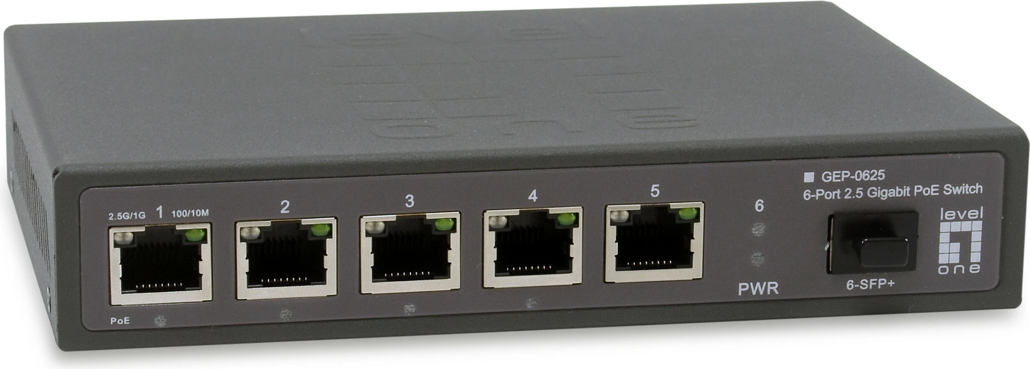 Switch LevelOne GEP-0625, 6-port 2.5G PoE, 10G SFP+, fanless, i zi