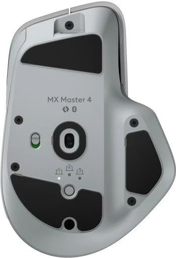 Maus, Logitech, MX Master 4 910-007563, wireless Bluetooth, gri e çelët