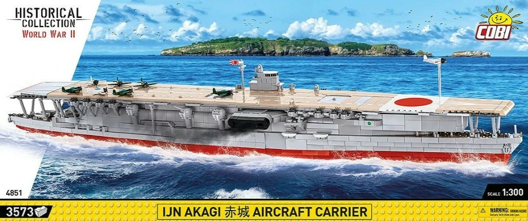 Set blloqesh Cobi Klocki IJN Akagi Aircraft Carrier, 3573 pjesë, Historical Collection