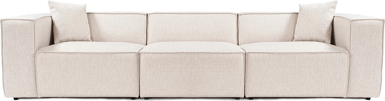Divan treshe Lora, ngjyrë kafe e çelët, Atelier del Sofa