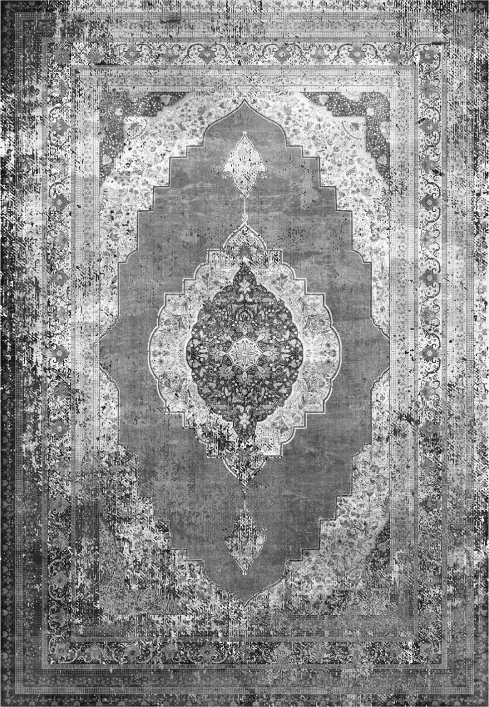 Tapet vintage JOSIANE, ngjyrë gri, me franja, 160x230cm, FH7675.07