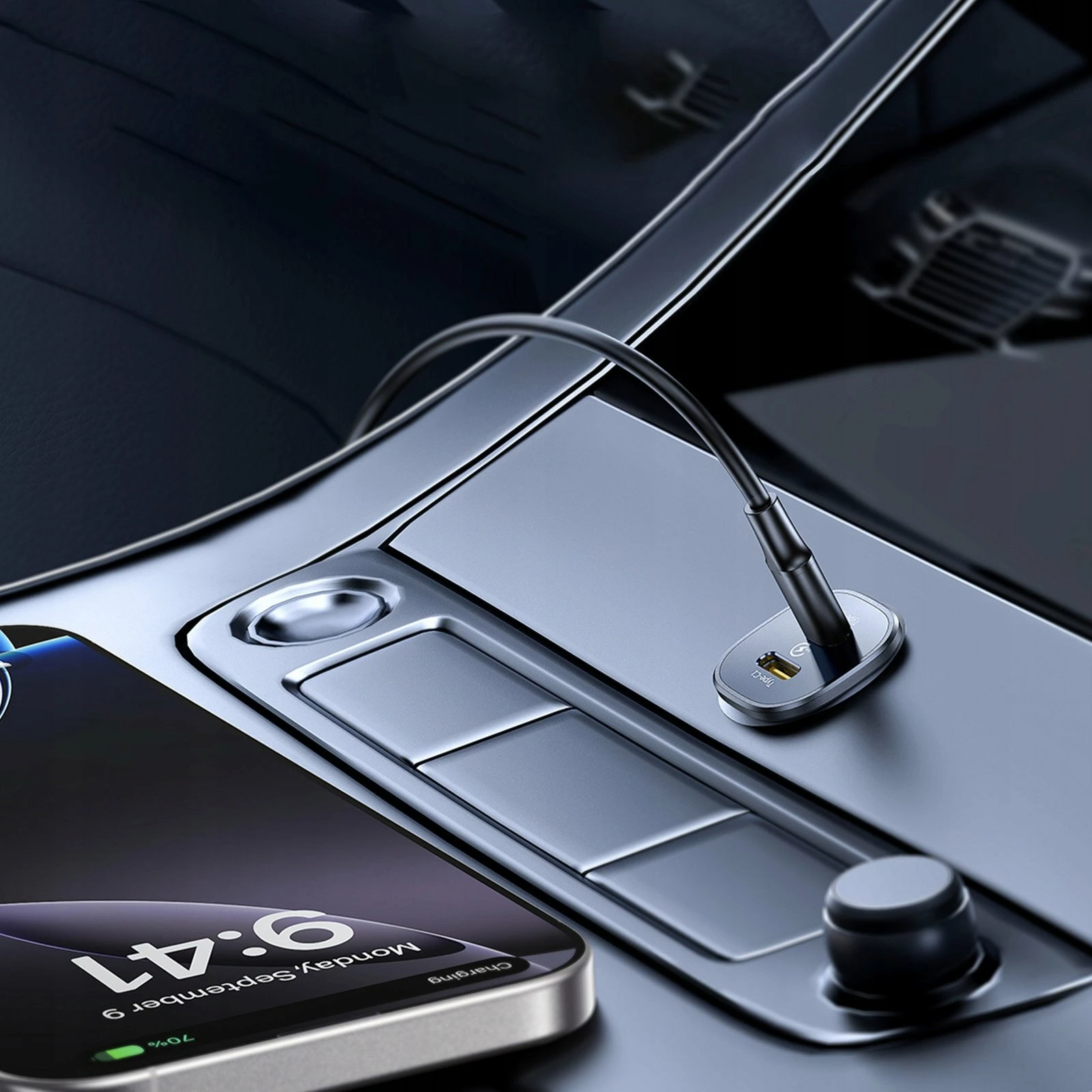 Karikues veture Baseus GoTrip Car Charger C+C 30W, 2x USB-C, 3.5A, i zi