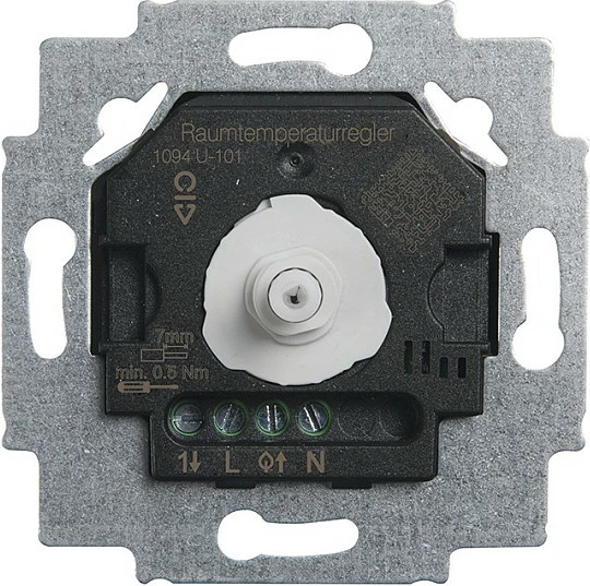 Termostat muri Busch-Jaeger 1094 U-101, 230V, 10A, IP20, flush, zi/gri