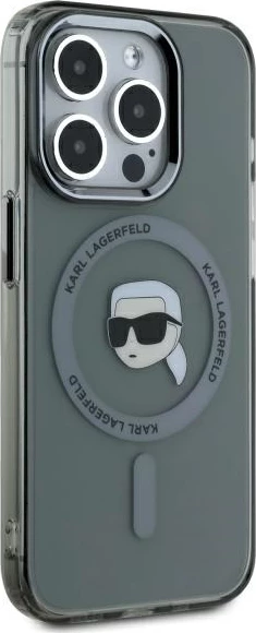 Mbështjellës Karl Lagerfeld KLHMP15XHLSKIK për iPhone 15 Pro Max 6.7", i zi, MagSafe