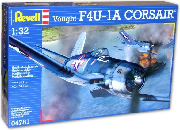 Model plastik aeroplani Revell Vought F4U-1A Corsair, 1:32, 68 pjesë