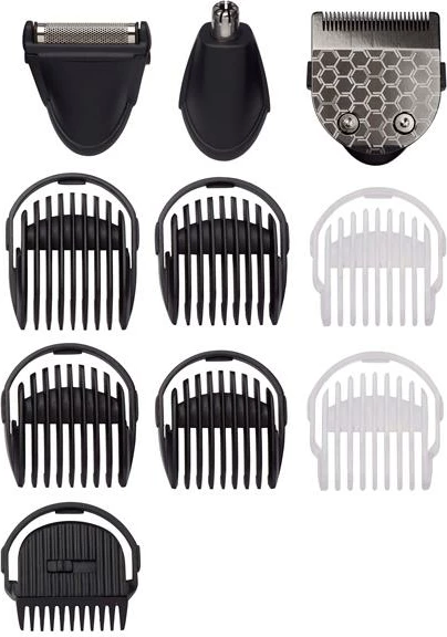 Trimer multifunksional BaByliss MT727E, teh Carbon-Titanium, bateri deri 60 min, set Multi-Grooming, gri