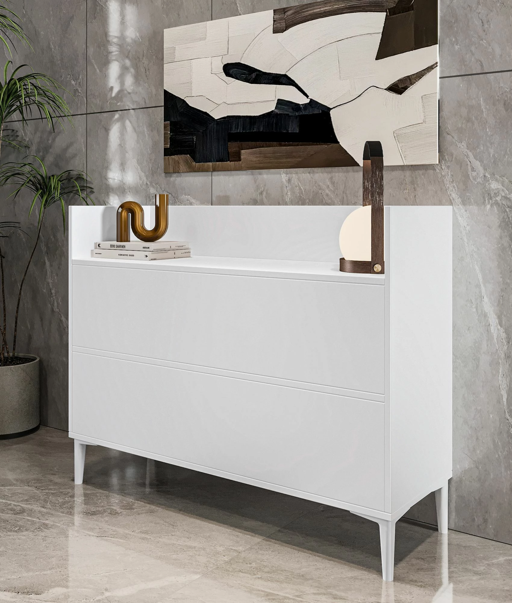 Dollap multifunksional, ngjyrë e bardhë, Skye Decor, Gale