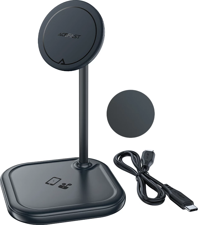 Karikues wireless Acefast E6, 15W, MagSafe, për iPhone dhe AirPods, Gri