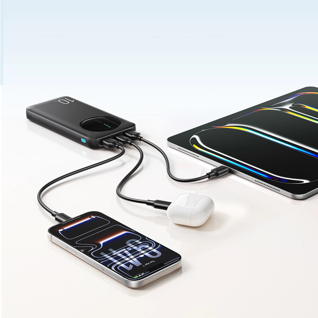 Powerbank Joyroom JR-PBF12 Pro 10000mAh 22.5W 2x USB-A + 1x USB-C me display digjital, i zi