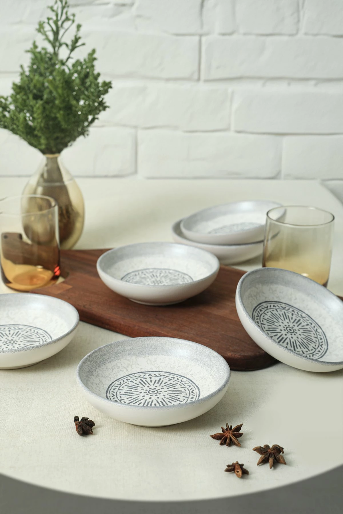 Set tasash për salcë (6 copë), Hermia Concept, ngjyrë e bardhë mat, X0001533600000000000000000