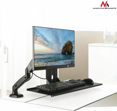 Mbajtës tastiere Maclean MC-756, VESA 75x75/100x100, ngarkesë max 2 kg, i zi