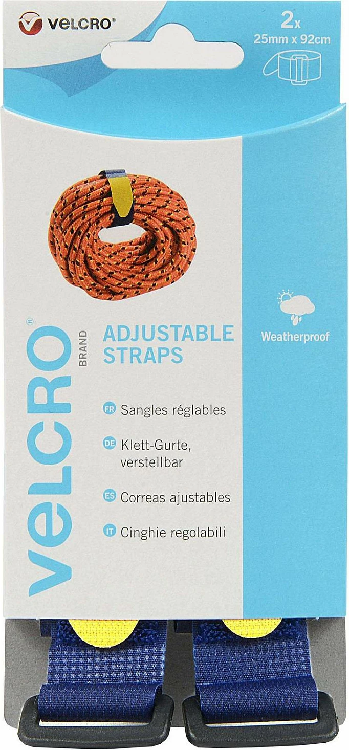 Rrip Velcro VELCRO VEL-EC60327, 25 mm x 92 cm, 2 copë, blu/verdhë