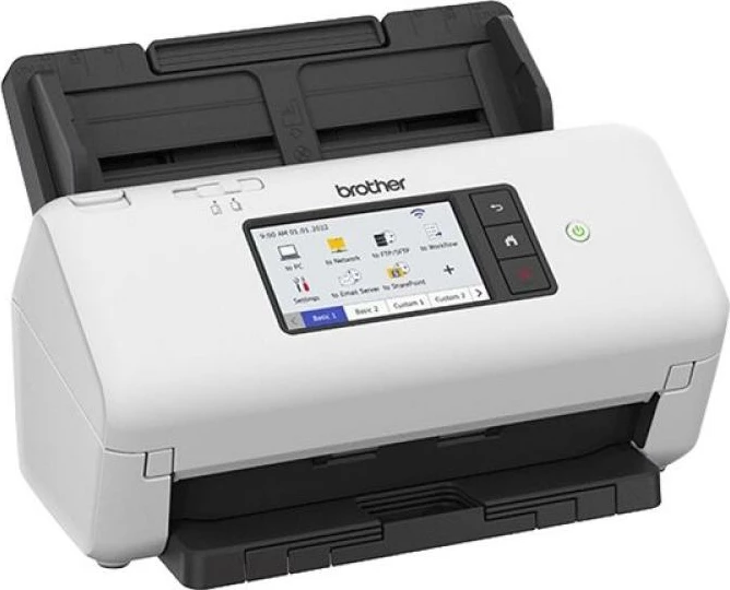 Skaner dokumentesh Brother ADS-4700W A4, Dual CIS, ADF 80-fletë, LAN/Wi‑Fi
