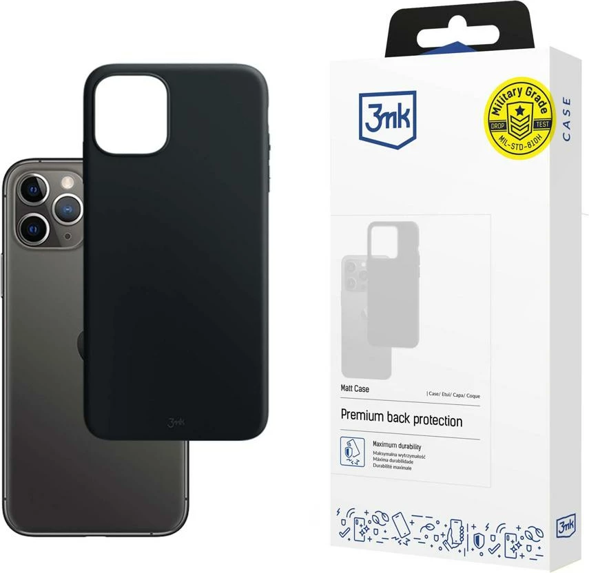 Mbështjellës 3mk Matt Case për iPhone 11 Pro, e zezë