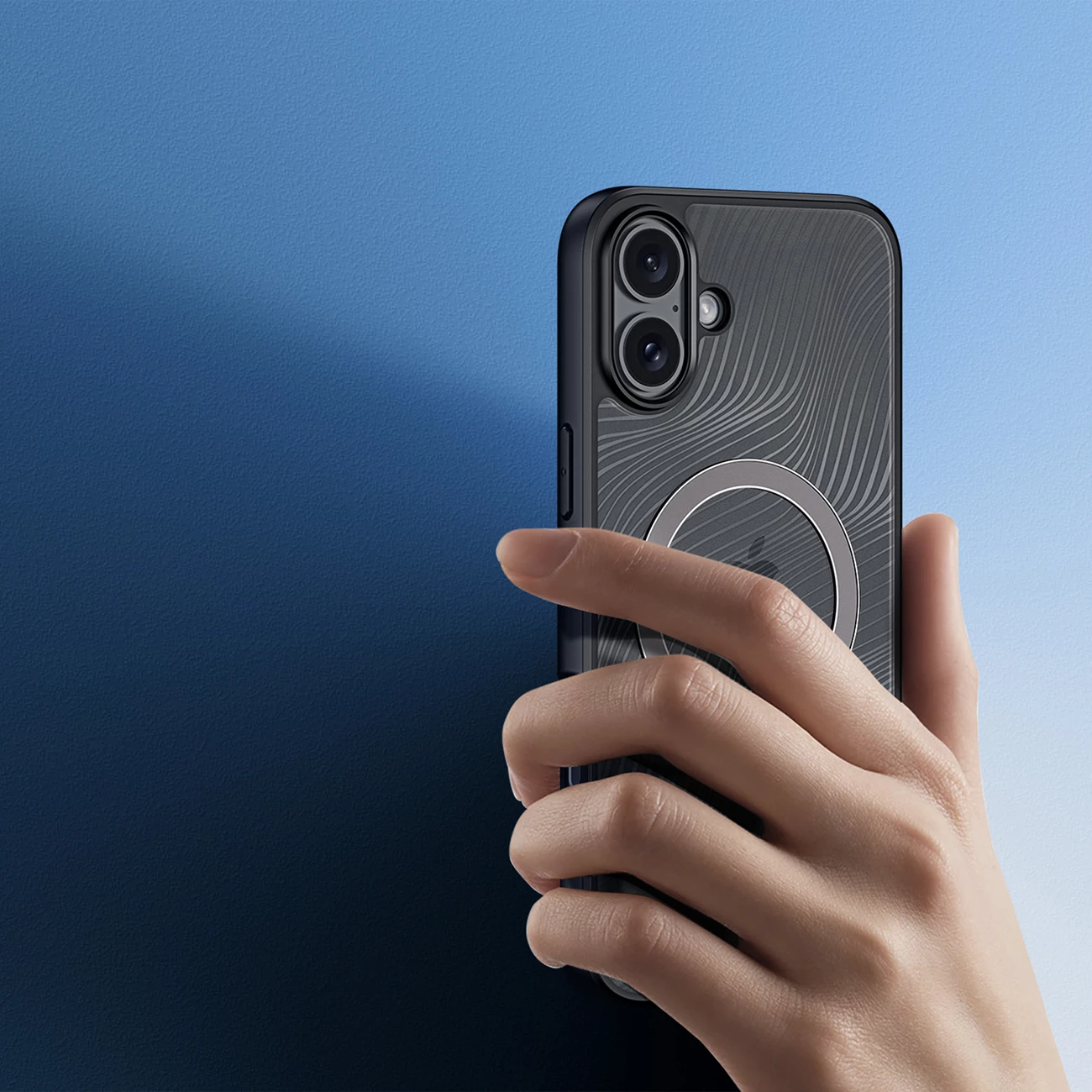 Mbështjellës Dux Ducis Aimo Mag për iPhone 16, MagSafe, i zi