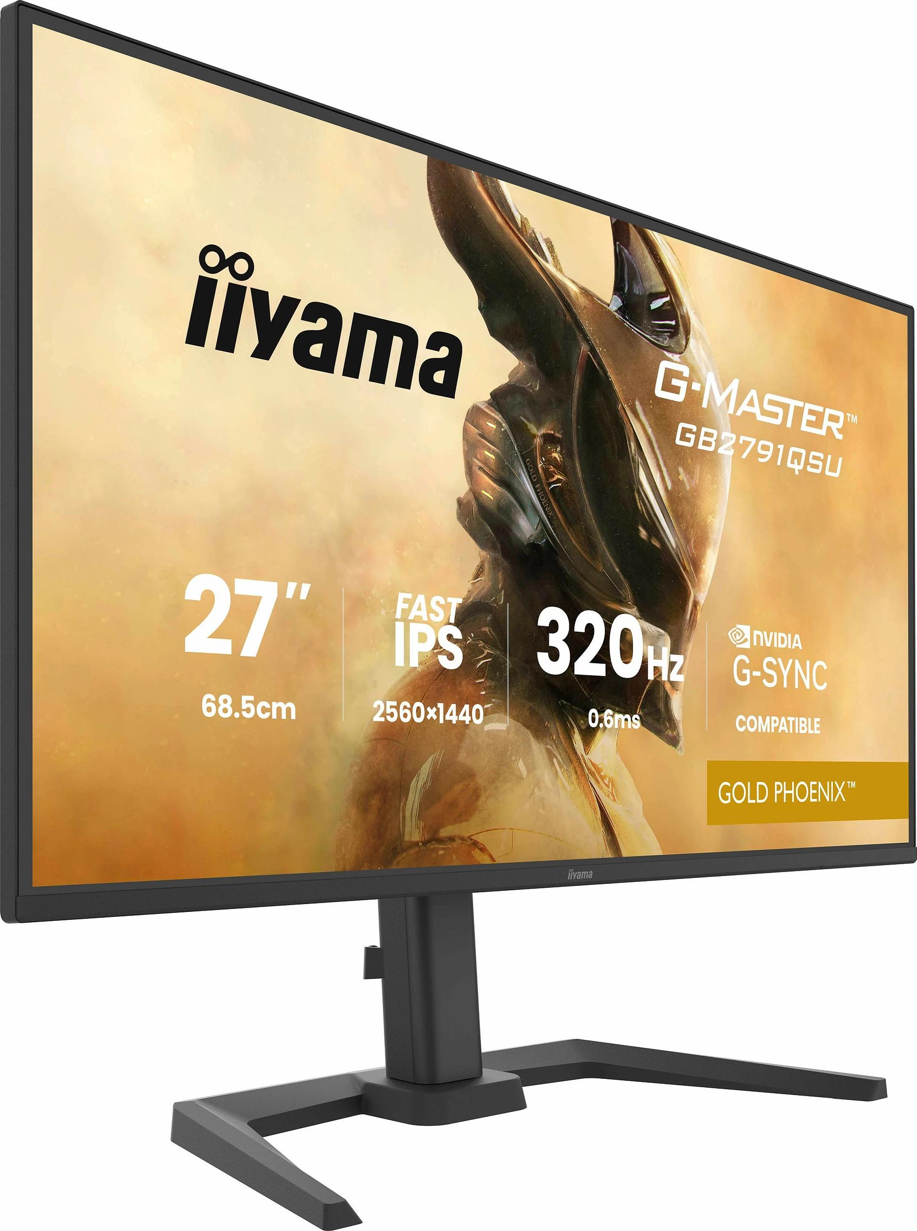 Monitor gaming iiyama G-MASTER Gold Phoenix GB2791QSU-B1, 27", Fast IPS, QHD 2560x1440, 320Hz, i zi mat