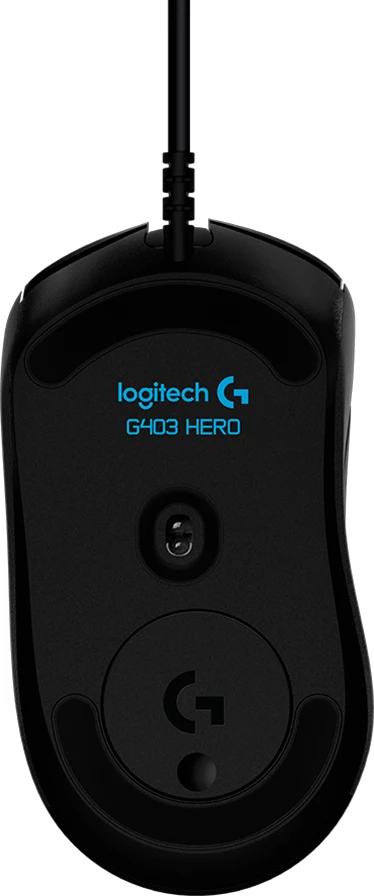Maus gaming Logitech G403 HERO Lightsync USB me kabllo, 25600 DPI, i zi