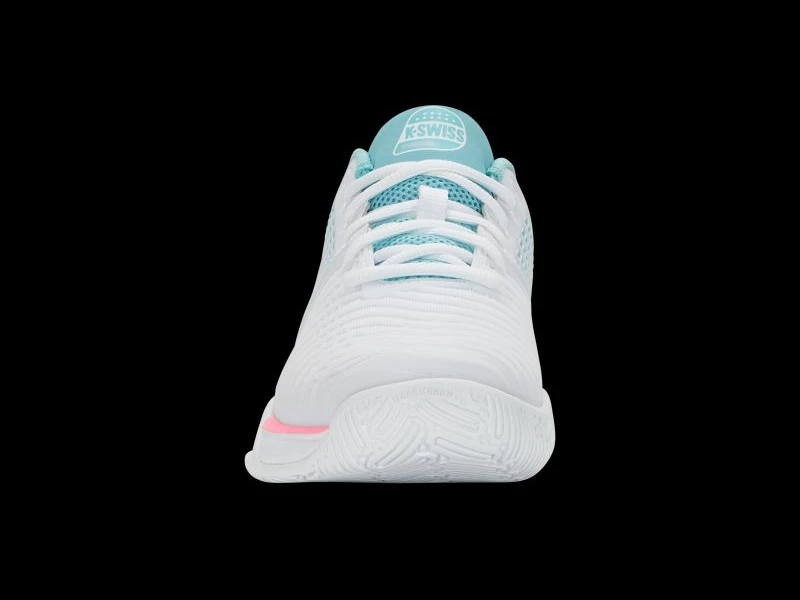 Atlete K-Swiss EXPRSLIGHT3 HB PADEL, të bardha/kaltër neon/rozë neon