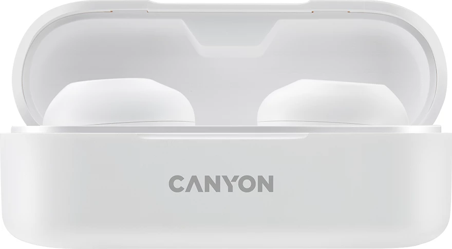 Kufje CANYON TWS-1 Bluetooth 5.0, stereo, të bardha, me kutí karikimi