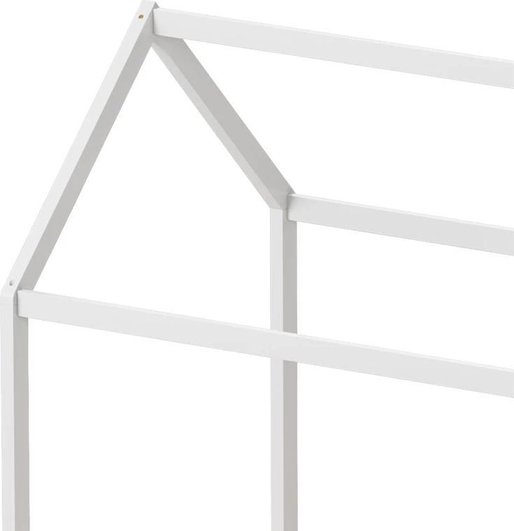 Krevat fëmijësh Montessori Mellin me 2 sirtarë dru pishe ngjyrë e bardhë 90x190cm