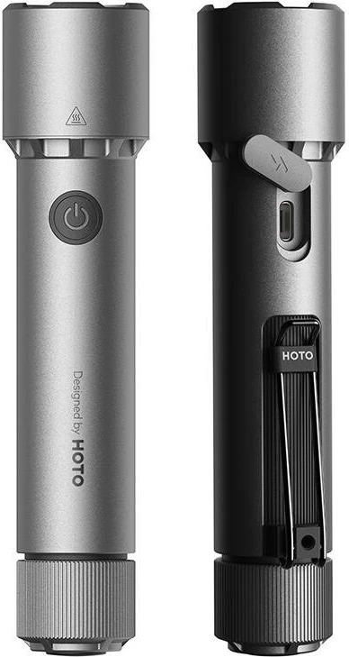 Elektrik dore taktik HOTO QWSDT005, 2300lm, 3100mAh, USB-C, Gri